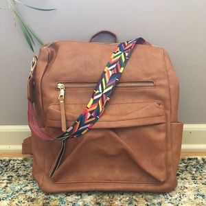 Vegan leather backpack